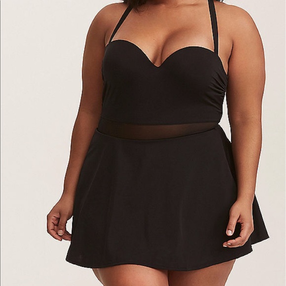 torrid Other - ❄️ Mesh Inset Skater One Piece Swimsuit